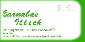 barnabas illich business card